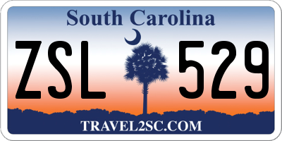 SC license plate ZSL529