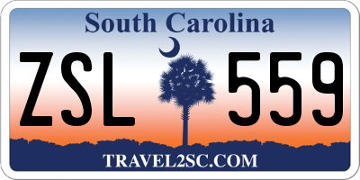 SC license plate ZSL559