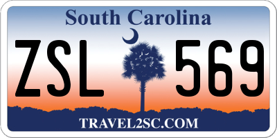 SC license plate ZSL569