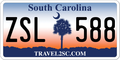SC license plate ZSL588