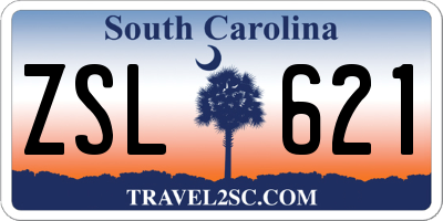 SC license plate ZSL621