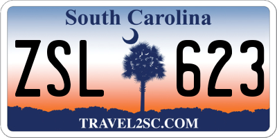 SC license plate ZSL623