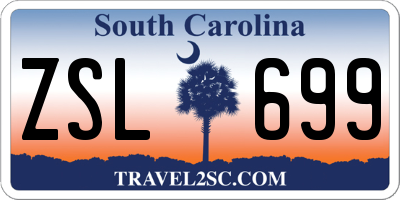 SC license plate ZSL699