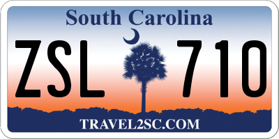 SC license plate ZSL710