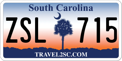 SC license plate ZSL715