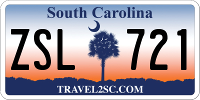 SC license plate ZSL721