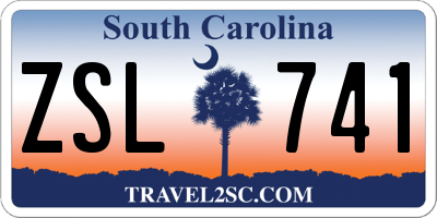 SC license plate ZSL741
