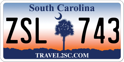 SC license plate ZSL743