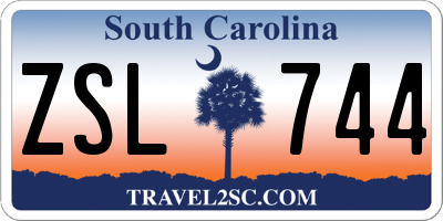 SC license plate ZSL744