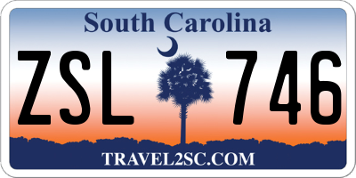 SC license plate ZSL746