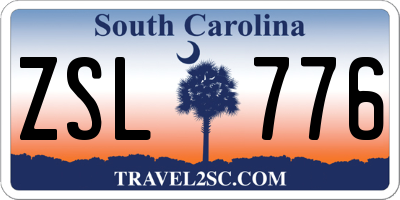 SC license plate ZSL776