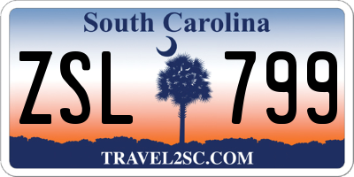 SC license plate ZSL799