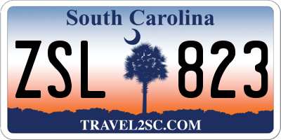 SC license plate ZSL823