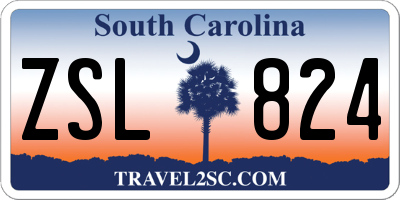 SC license plate ZSL824