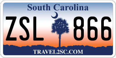 SC license plate ZSL866