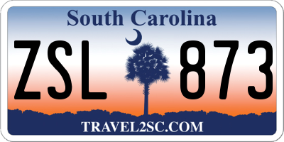 SC license plate ZSL873