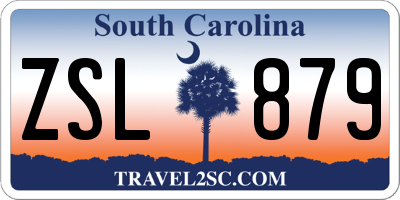 SC license plate ZSL879