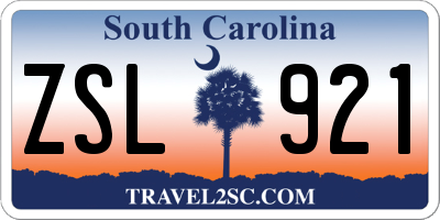 SC license plate ZSL921