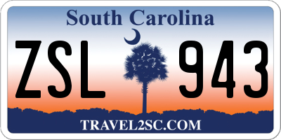 SC license plate ZSL943