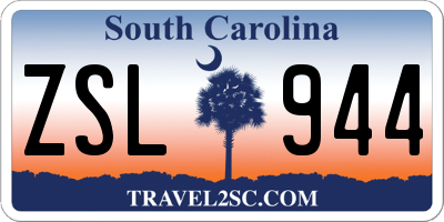 SC license plate ZSL944