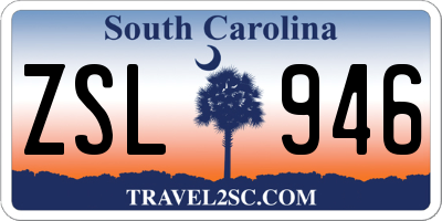 SC license plate ZSL946