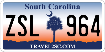SC license plate ZSL964