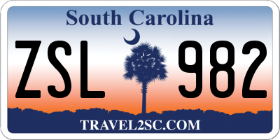 SC license plate ZSL982