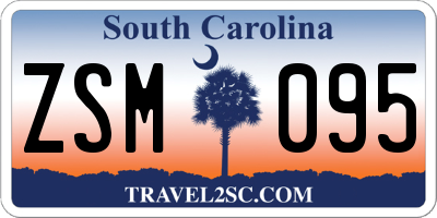 SC license plate ZSM095