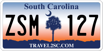 SC license plate ZSM127