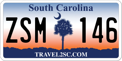 SC license plate ZSM146