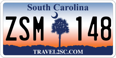 SC license plate ZSM148