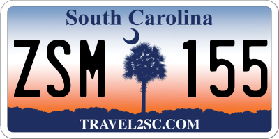 SC license plate ZSM155