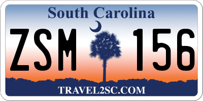 SC license plate ZSM156