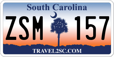 SC license plate ZSM157