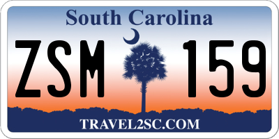 SC license plate ZSM159