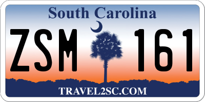 SC license plate ZSM161