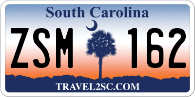SC license plate ZSM162
