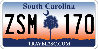 SC license plate ZSM170