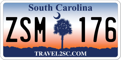 SC license plate ZSM176