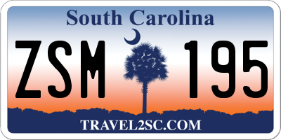 SC license plate ZSM195