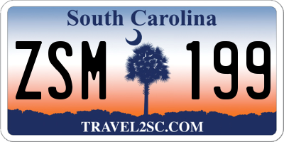 SC license plate ZSM199