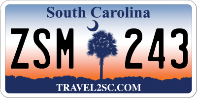 SC license plate ZSM243