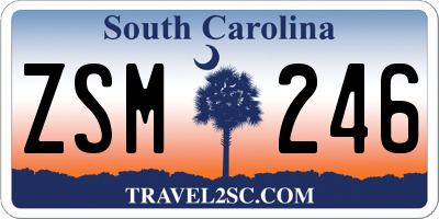 SC license plate ZSM246