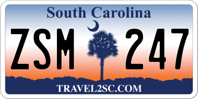 SC license plate ZSM247