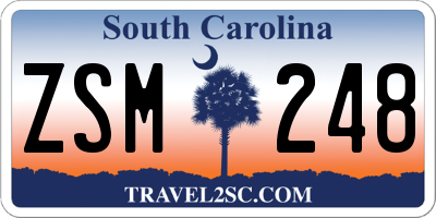SC license plate ZSM248