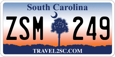SC license plate ZSM249