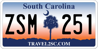 SC license plate ZSM251