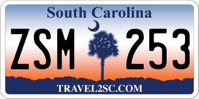 SC license plate ZSM253