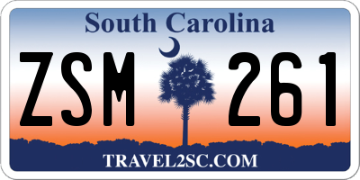 SC license plate ZSM261