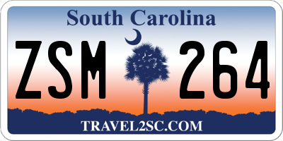 SC license plate ZSM264